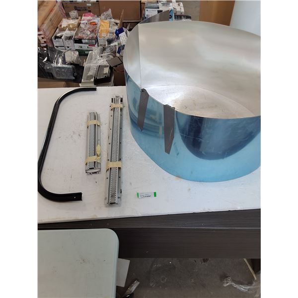 Interior Chrome Panel 100" x 15", Steel Brackets