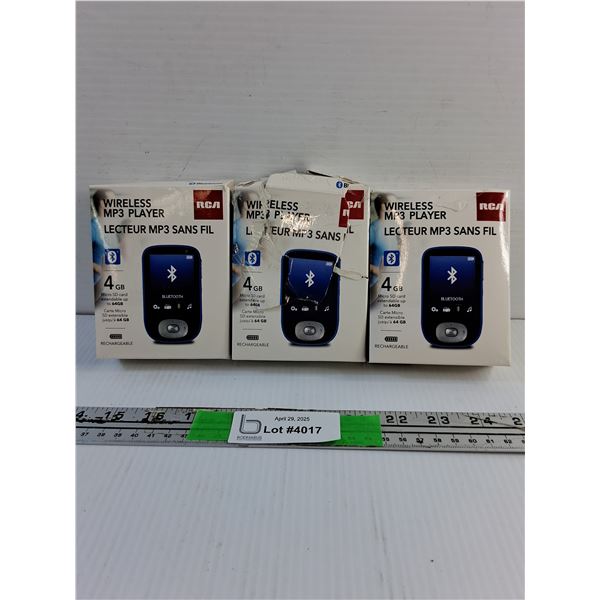 (3)  RCA Wireless MP3 Players - As Is