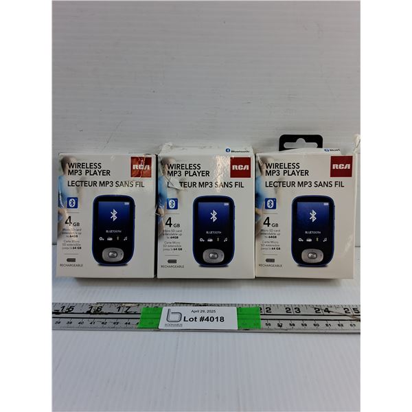 (3) RCA Wireless MP3 Players - As Is