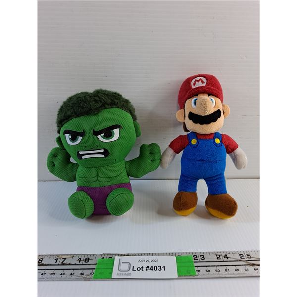 Hulk and Mario Plush Toys