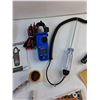 Image 6 : Mastercraft Digital Clamp Meter, Sharpies, Box Cutter, Thread, Sanding Paper and Misc