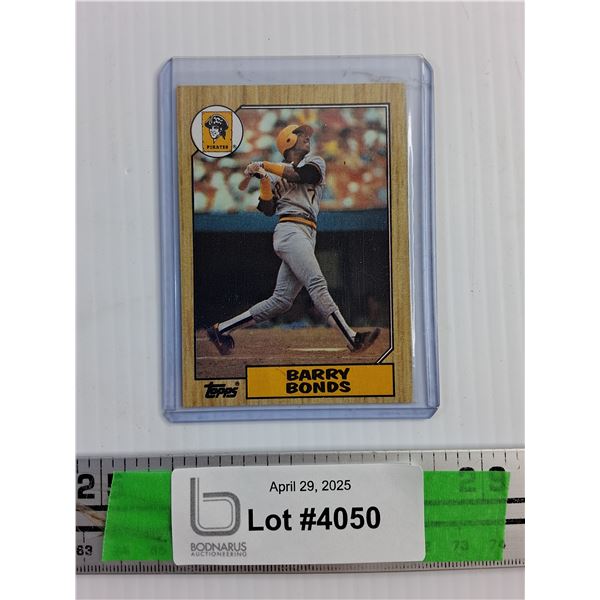 Topps Pirates Barry Bonds Trading Baseball Card - Authenticity Not Guaranteed