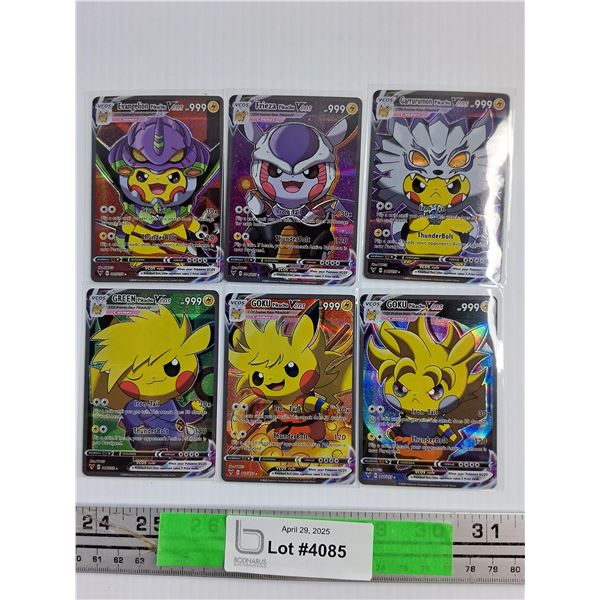 (6) Various Pokemon Trading Cards - AUTHENTICITY NOT GUARANTEED