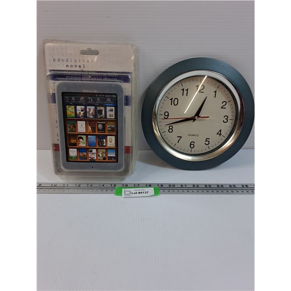 Battery Wall Clock & Gel Cover for 7" Reading Tablet