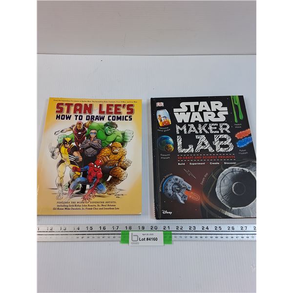 (2) Books: Stan Lee's How to Draw Comics & Star Wars Maker Lab