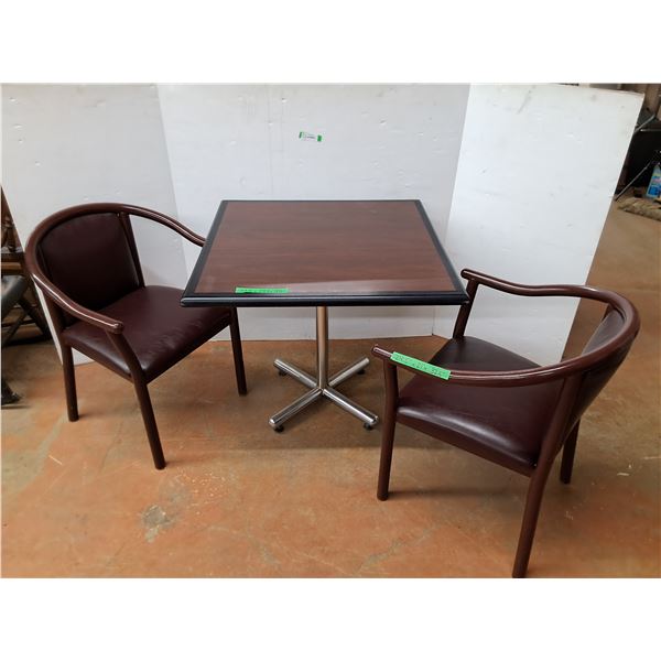 * Wooden Table and (2) Chairs- Cannot Ship