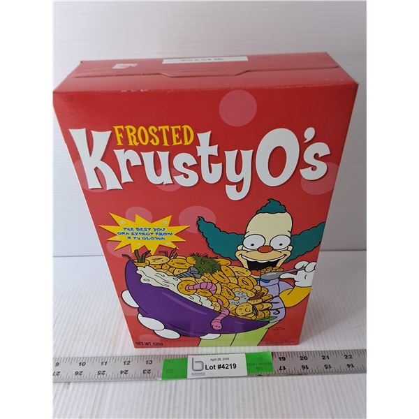 Sealed Krusty O's Cereal Box
