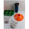 Image 3 : Safety Cones, Silicone Mold, Birch Bark Decoration, Water Bottle and Misc