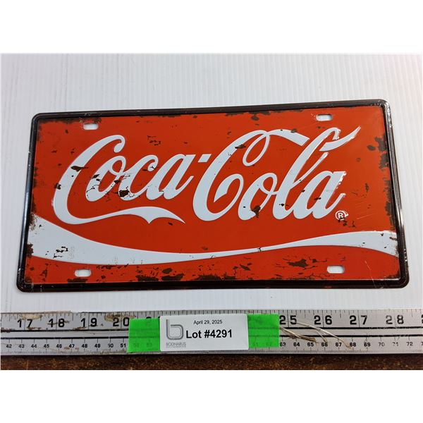 Coca Cola Front Licence Plate