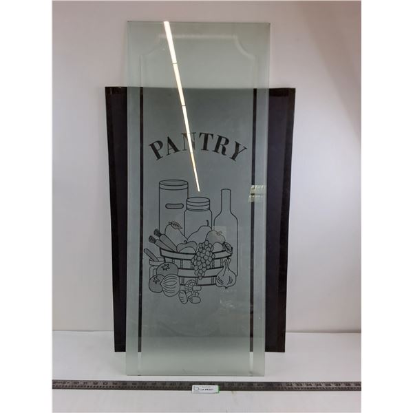Decorative "Pantry" Glass 15" x 37.5" - Cannot Ship!