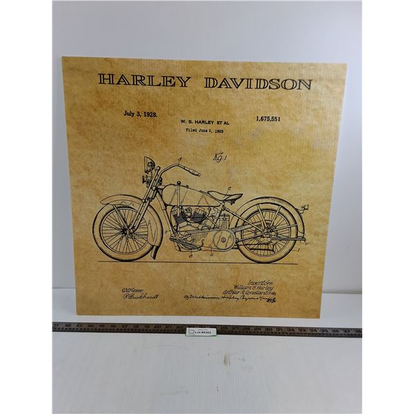 Harley Davidson "Concept" Wall Art Poster on Plastic Whiteboard - 23" x 23"