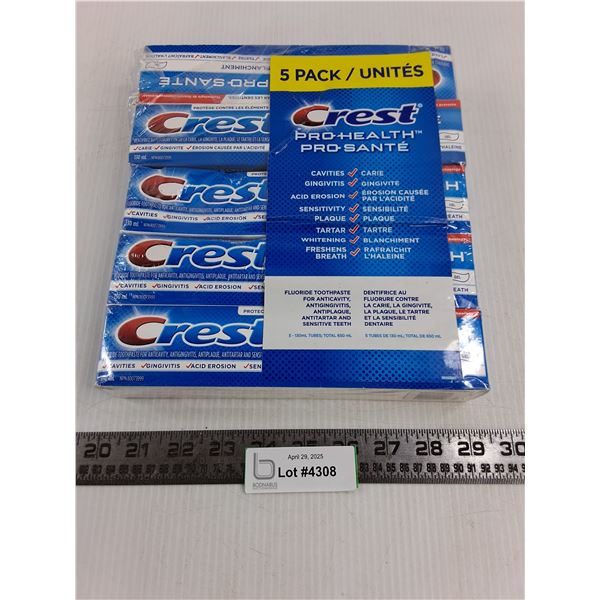 5-Pack of Crest Whitening 130ml Toothpaste - Sealed - Expired July/24