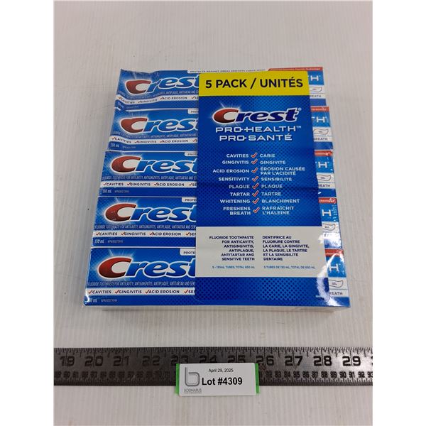 5-Pack of Crest Whitening 130ml Toothpaste - Sealed - Expired July/24