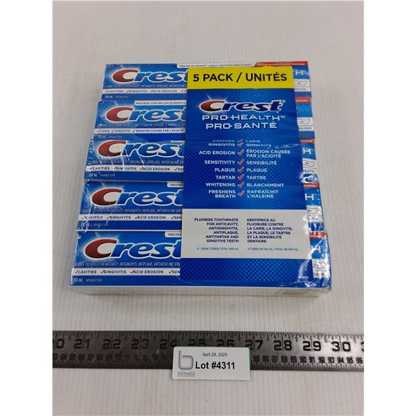 5-Pack of Crest Whitening 130ml Toothpaste - Sealed - Expired July/24