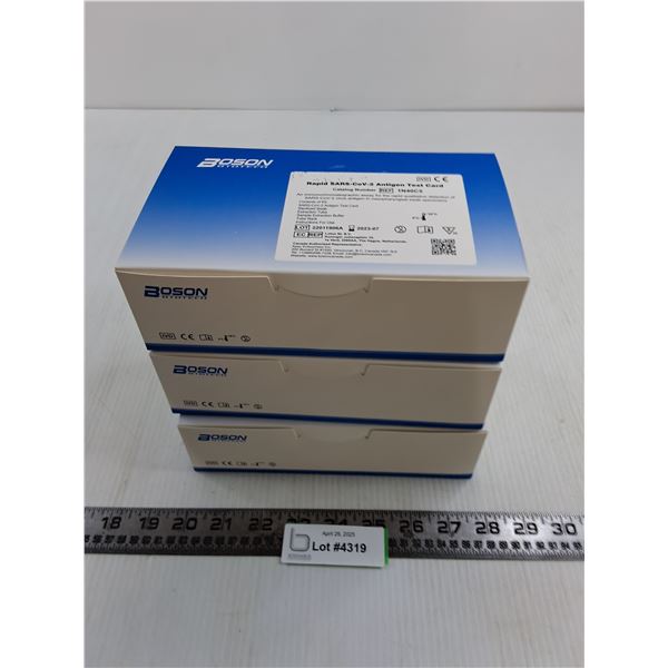 (3) Boxes of 20 Boson Covid Antigen Test Cards - Expired July/23