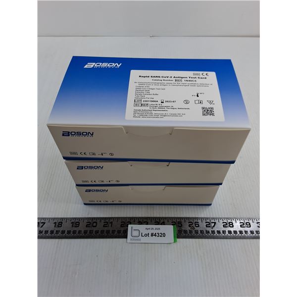 (3) Boxes of 20 Boson Covid Antigen Test Cards - Expired July/23