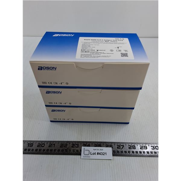 (3) Boxes of 20 Boson Covid Antigen Test Cards - Expired July/23