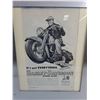 Image 2 : Metal Framed Harley-Davidson Advertisement from 1952 - 20" x 20"