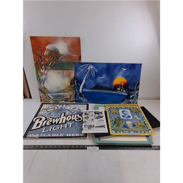 Assorted Wall Art, Frame, Glass, Misc.