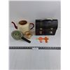 Image 1 : Vintage Lot (Lunchkit, Water Can, Mug, Cook Pot), Pair of Crosses