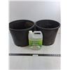 Image 1 : (2) Plastic Plant Pots - Largest 15" Dia x 12" Tall, 3.78L Atomes Hand Disinfectant - Cannot Ship!