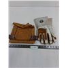 Image 1 : Leather Workman's Lot (Gander Brand High Wrist Gloves, Tool Pouch)