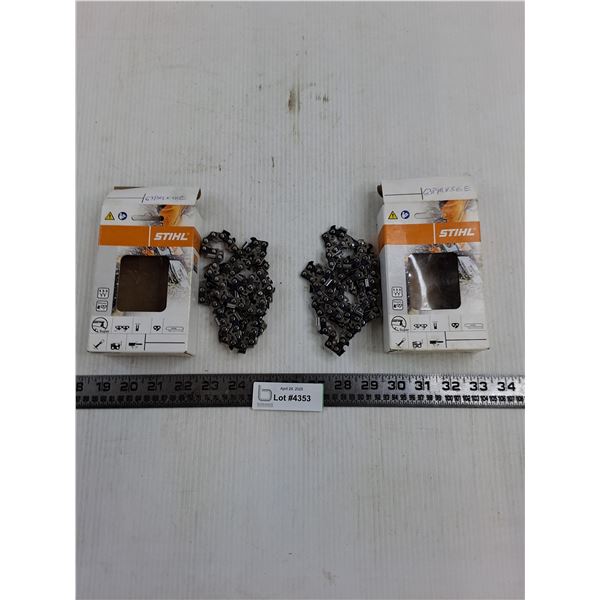 (2) Stihl Chainsaw Chains (#63PMX56E)