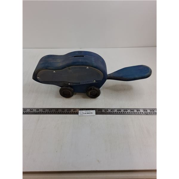 Wooden Beaver Coin Bank 19" x 5" x 7"