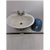 Image 1 : Bathroom Sink with Faucet 20.5" x 17", Hard Hat