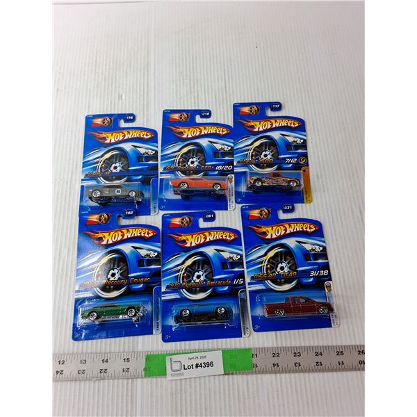 (6) Hot Wheels Model Cars- Vairy 8, Nissan Titan, Chevy 1500, Misc.