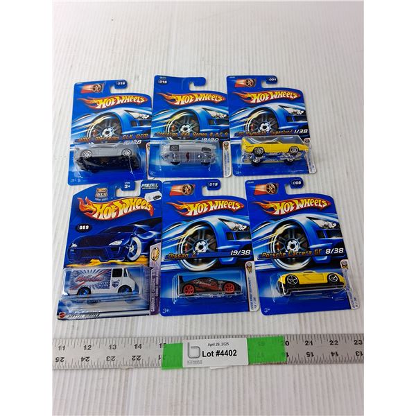 (6) Hot Wheels Model Cars- Nissan Z, '70 Plymouth Superbird, Misc.