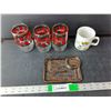 Image 1 : (3) Coca-Cola Glasses, Ceramic Mug, Seattle Tray