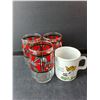 Image 2 : (3) Coca-Cola Glasses, Ceramic Mug, Seattle Tray
