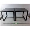 Image 1 : *(2) Metal Coffee tables with Glass Tops 15.5" Tall x 16" Cannot Ship