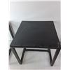 Image 2 : *(2) Metal Coffee tables with Glass Tops 15.5" Tall x 16" Cannot Ship