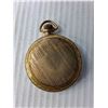 Image 2 : Vintage Gold Colored 15 Jewel Swiss Pocketwatch, 2" As Is