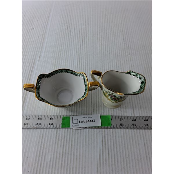 Noritake Japanese Sugar Bowl & Creamer Set