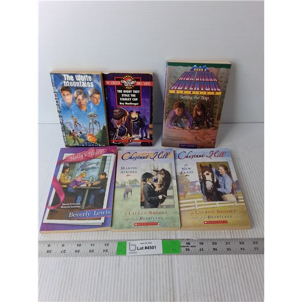 (6) Youth Novels- Chestnut Hill, Screech Owls, High Sierra Adventure, Misc.