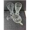 Image 2 : Dish Lot- (2) Glasses, Creamer, Decanter, Misc.