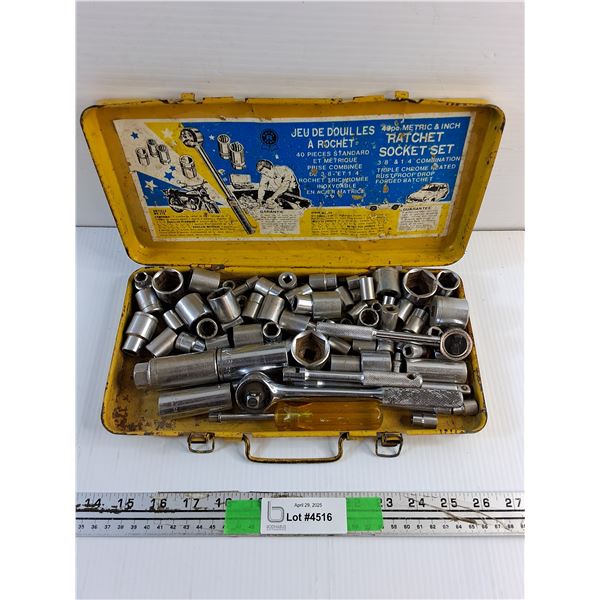 Metric & Inch Ratchet Socket Set