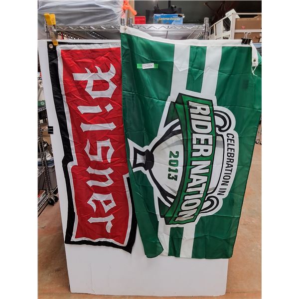 Pilsner and Roughriders Nation Flags