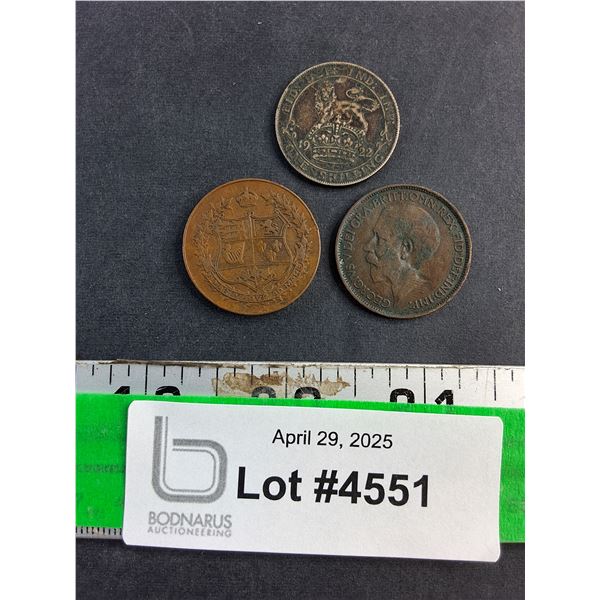 (3) Various Antique Coins