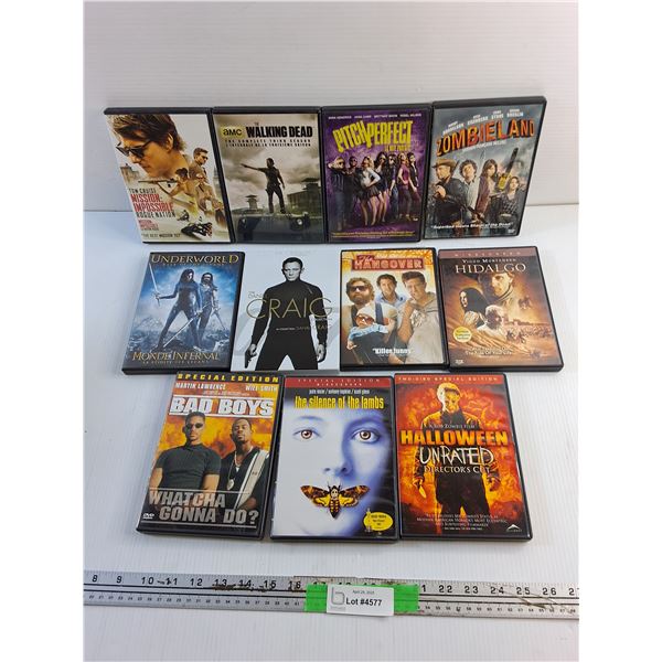 (11) DVD  Movies - Bad Boys, The Walking Dead and Pitch Perfect