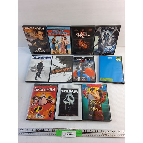 (11) DVD & Blu Ray Movies - The Incredibles, The Transporter and Scream Trilogy