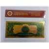 Image 2 : Golden US 1 Dollar Banknote - AUTHENTICITY NOT GUARANTEED