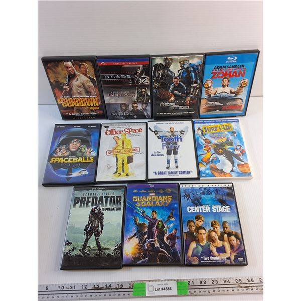 (11) DVD Movies - Spaceballs, Guardians of the Galaxy and Office Space