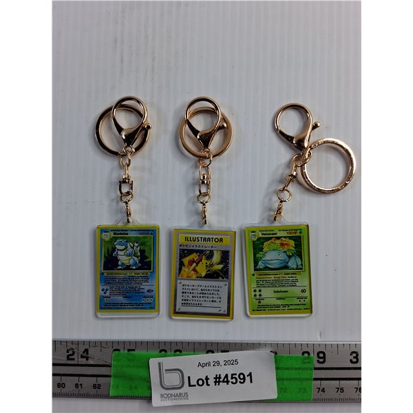 (3) Pokémon Key Chains