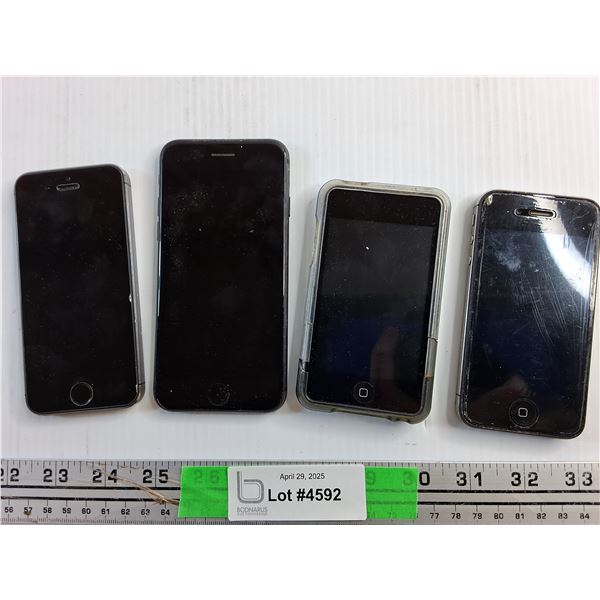 (3) Apple iPhones and Apple Ipod - As Is, For Parts