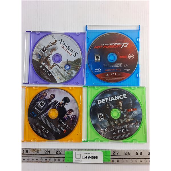 (4) PS3 Games - Need For Speed, Saints Row and Assassin's Creed