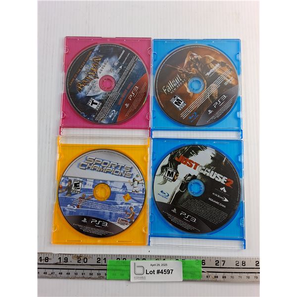 (4) PS3 Games - Just Cause 2, Fallout New Vegas and Batman